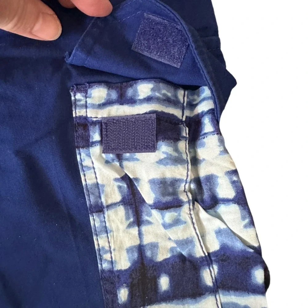 Sun + Stone Mens Coastal Blue‎ Tie Dye Cargo Pull On Shorts Medium 100124752MN
